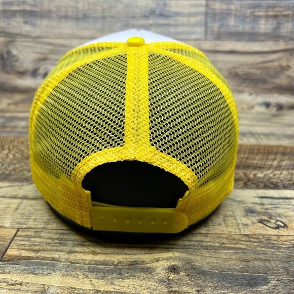 The Six Million Dollar Man Mens Trucker Hat Yellow Snapback Steve Austin Cap - Picture 5 of 8